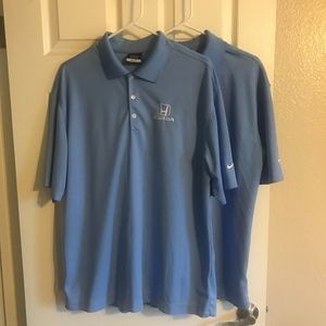 Two (2) Nike Golf Shirts with Honda Embroidered